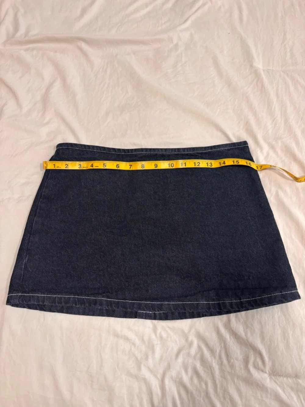 Asos Design Dark Blue Denim Mini Skirt - Picture 2 of 4